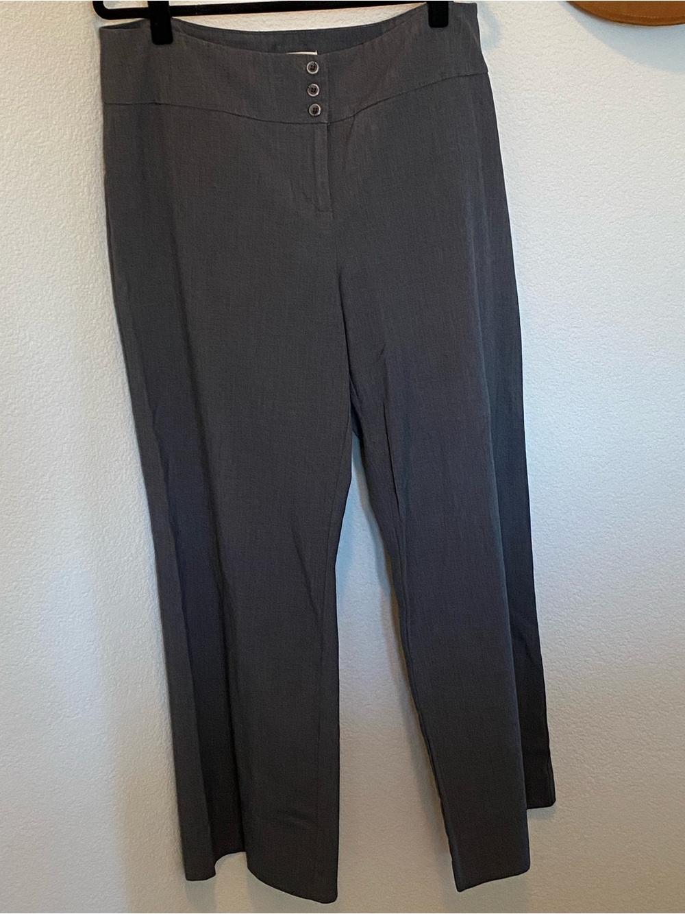 Macy’s Style & Co. Classic High-Waist Straight Pants — Charcoal Gray